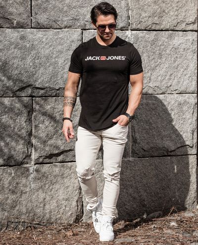 Logo T-Shirt Black Jack & Jones Logo T-Shirt Black Jack & Jones