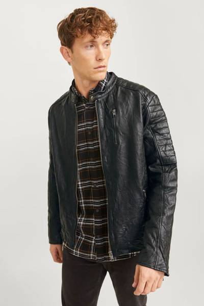 Richard Real Leather Jacket Jack & Jones Richard Real Leather Jacket Jack & Jones