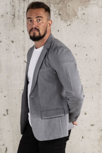 grå blazer för män