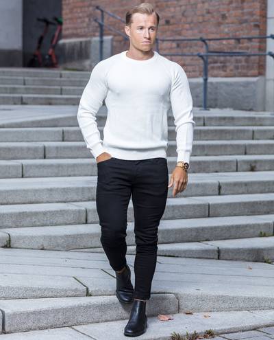 Pannel Knit Cloud Dancer Jack & Jones