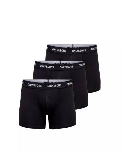 Fitz Trunks 3pack Black Only & Sons Fitz Trunks 3pack Black Only & Sons