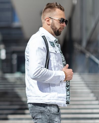 Leeyo Denim Jacket White Jerone
