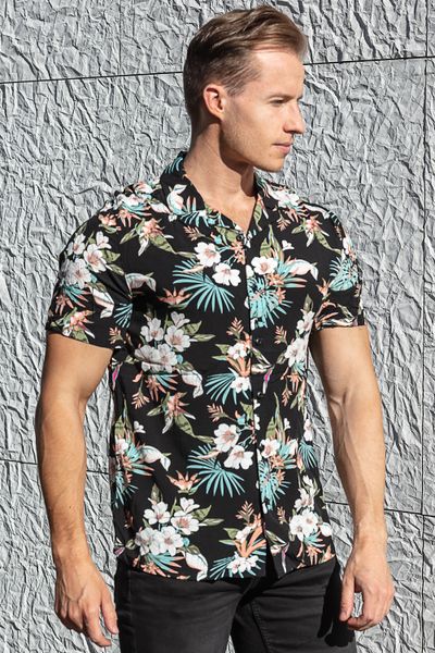 Viscose Floral Resort Shirt Urban Classics