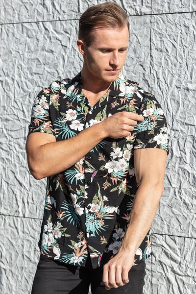 Viscose Floral Resort Shirt Urban Classics