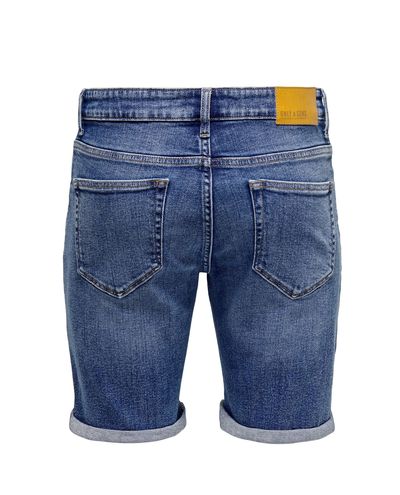 Dark Blue Denim Shorts Only & Sons