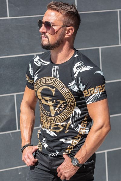Golden Foil T-Shirt Black Jerone