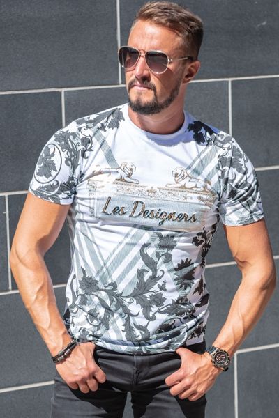 Les Designers T-Shirt Gold Rhinestones Jerone
