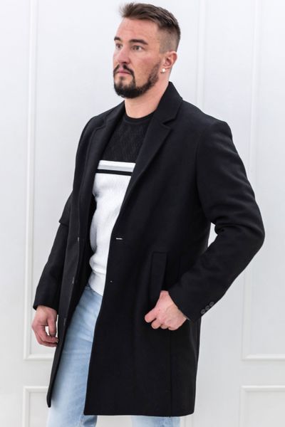 Svart lång cardigan för män