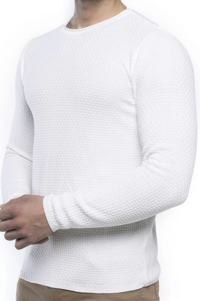 White Structured Knit Carisma