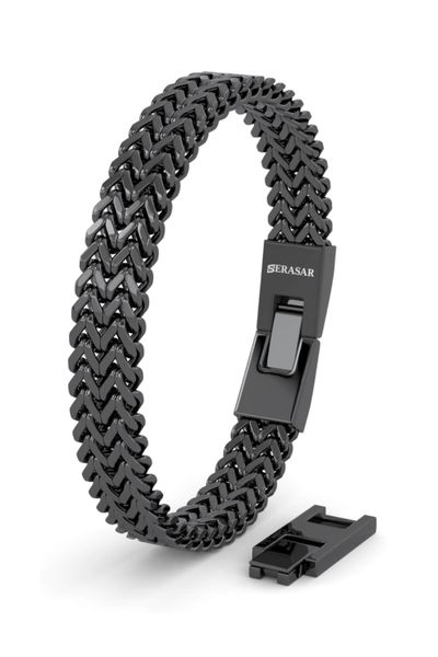 svart armband för män