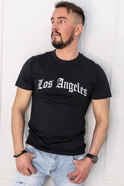 Los Angeles Black T-Shirt Mister Tee
