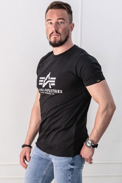 Basic Carbon Silver Svart T-shirt Alpha Industries
