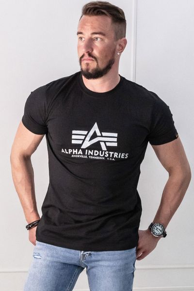 Basic Carbon Silver Svart T-shirt Alpha Industries