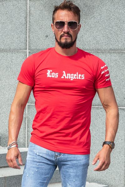 Röd Los Angeles Flexibel T-shirt Jerone