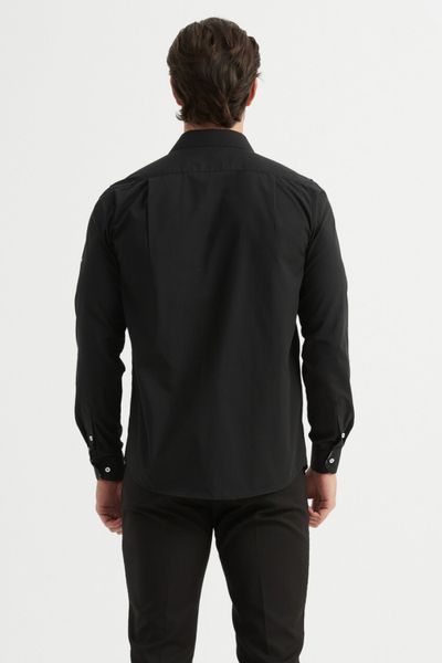 Comfort Fit Tartan rutmönstrad skjorta svart Jerone
