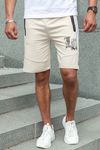 LA beige collegeshorts med dragkedjefickor JERONE
