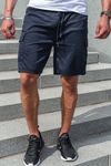 Mörkblå college-shorts för män