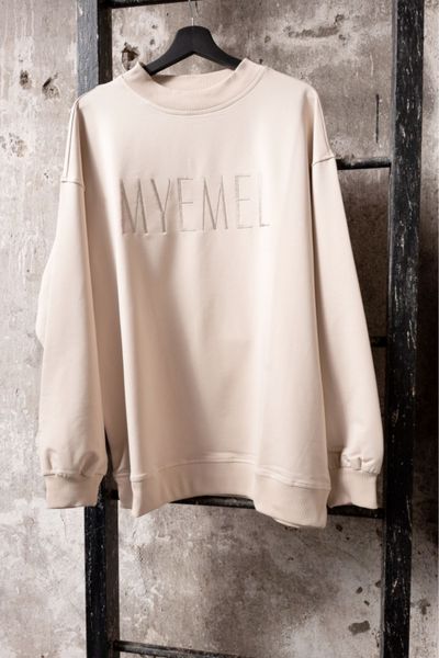 Herr beige collegetröja Oversize MYEMEL