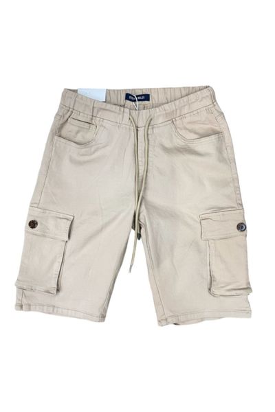 Herrens stretchiga beige cargoshorts JERONE
