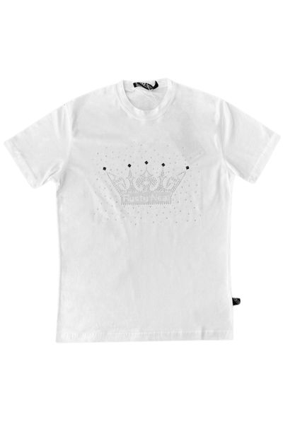 Vit t-shirt med strass RUSTY NEAL Vit t-shirt med strass RUSTY NEAL