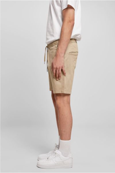 Beige stretchiga twillshorts URBAN CLASSICS