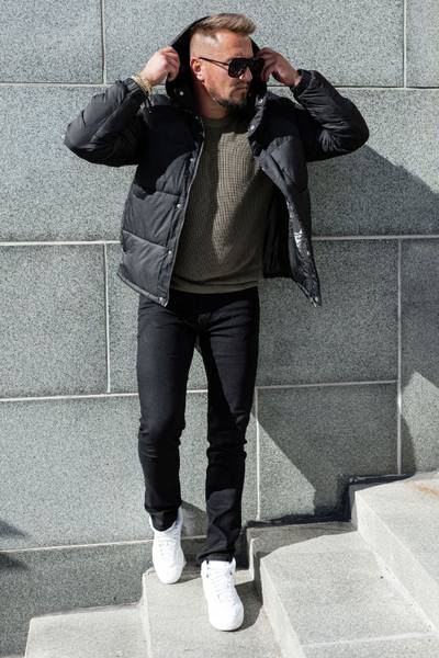 Union Puffer svart jacka Jack & Jones