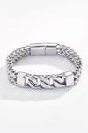 Silverfärgat armband med bricka JERONE JEWELLERY