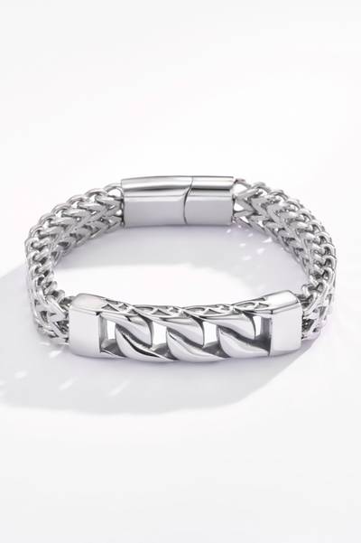 Silverfärgat armband med bricka JERONE JEWELLERY