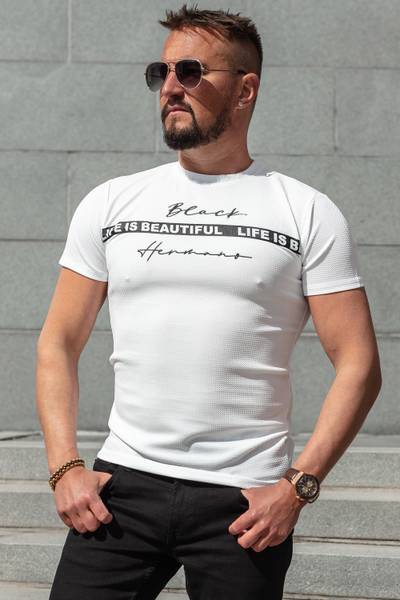 Rick Strukturerad t-shirt vit JERONE