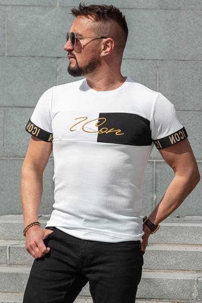 Marc strukturerad t-shirt vit JERONE