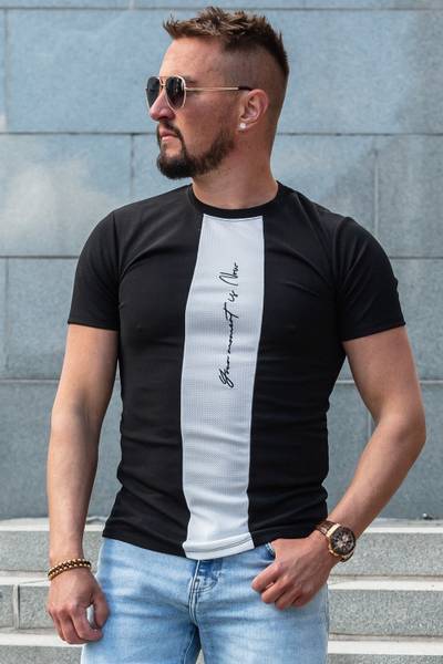 Stan strukturerad svart t-shirt JERONE