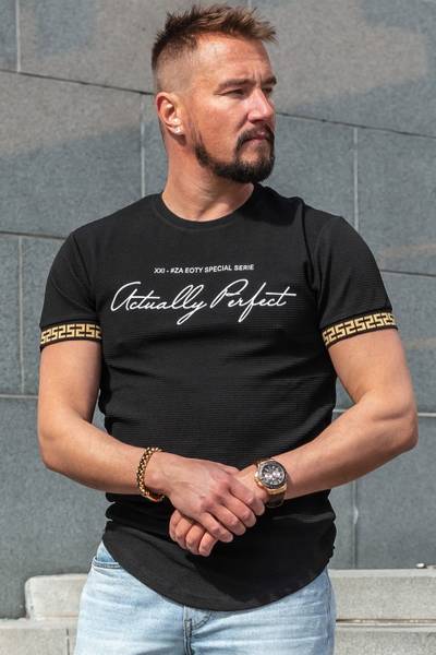 Jules svart strukturerad t-shirt JERONE