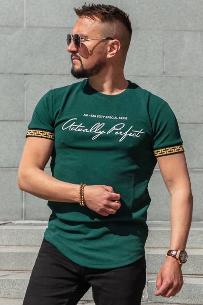 Jules grön strukturerad t-shirt JERONE
