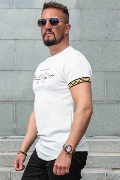 Jules vit strukturerad t-shirt JERONE