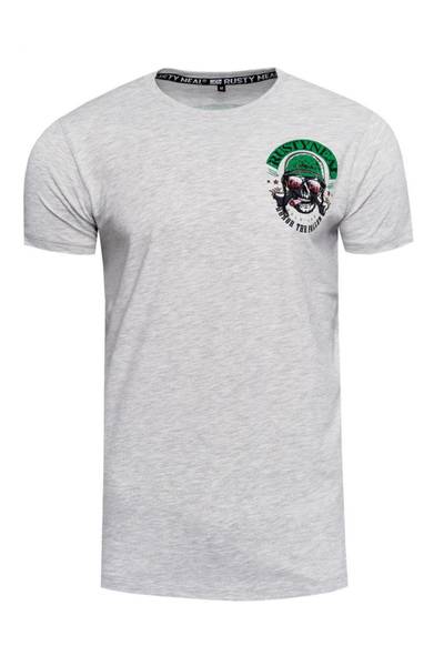 Grå T-shirt med ryggtryck Rusty Neal