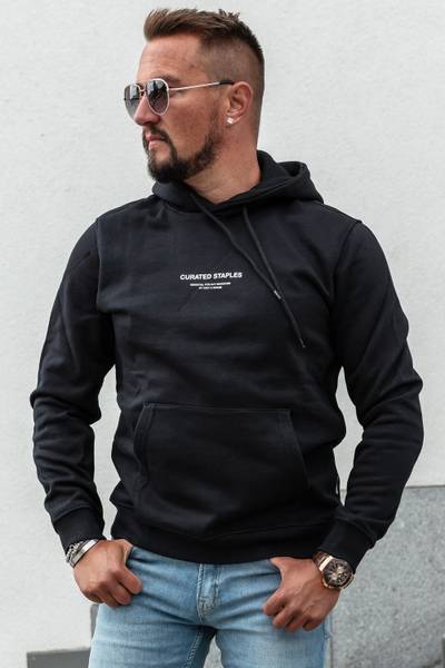 Curated svart huvtröja ONLY&SONS Curated svart huvtröja ONLY&SONS