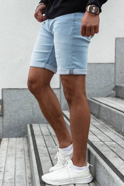 Ljusblå stretchshorts ONLY&SONS Ljusblå stretchshorts ONLY&SONS