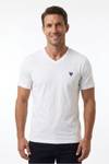 Vit V-ringad t-shirt JERONE