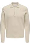 Cooper tröja med halv dragkedja beige ONLY&SONS