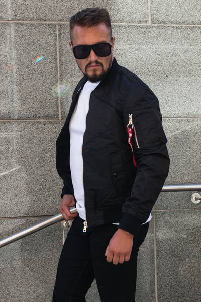 Svart bomberjacka Mackten JERONE Svart bomberjacka Mackten JERONE