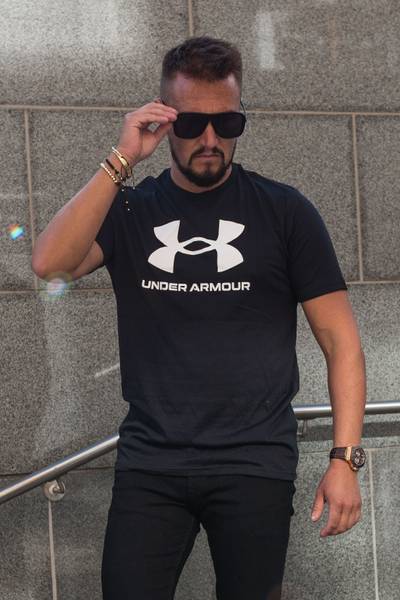 Black Logo T-Shirt Under Armour