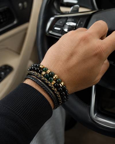 Herrars flerdelade armband mörkgröna ALDO