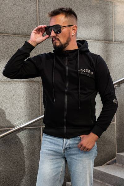 City svart hoodie JERONE