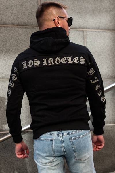 City svart hoodie JERONE