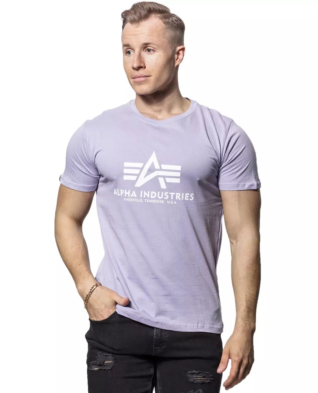Basic T-Shirt Violet Alpha Industries